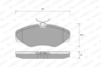 Комплект тормозных колодок, дисковый тормоз WEEN купить