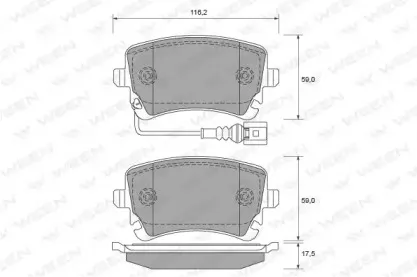 Комплект тормозных колодок, дисковый тормоз WEEN купить