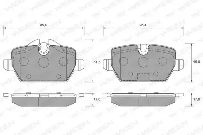 Комплект тормозных колодок, дисковый тормоз WEEN купить
