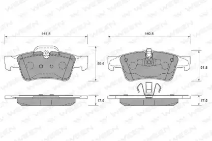 Комплект тормозных колодок, дисковый тормоз WEEN купить