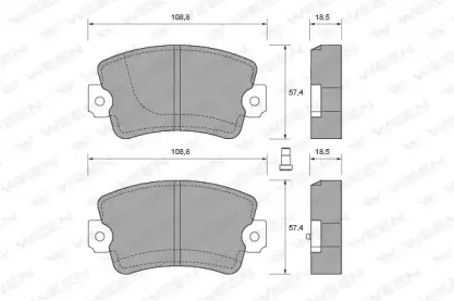 Комплект тормозных колодок, дисковый тормоз WEEN купить