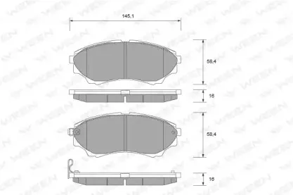 Комплект тормозных колодок, дисковый тормоз WEEN купить