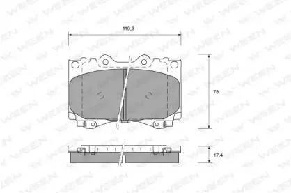 Комплект тормозных колодок, дисковый тормоз WEEN купить