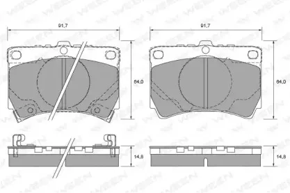 Комплект тормозных колодок, дисковый тормоз WEEN купить