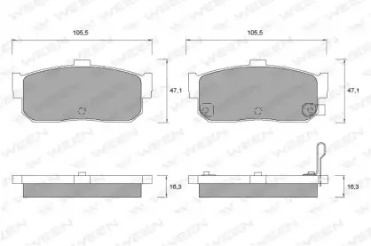 Комплект тормозных колодок, дисковый тормоз WEEN купить