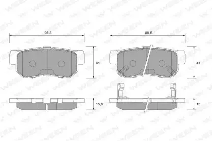 Комплект тормозных колодок, дисковый тормоз WEEN купить