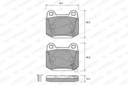 Комплект тормозных колодок, дисковый тормоз WEEN купить