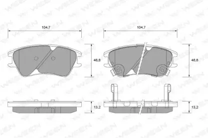 Комплект тормозных колодок, дисковый тормоз WEEN купить