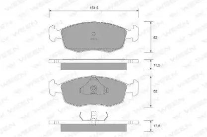 Комплект тормозных колодок, дисковый тормоз WEEN купить