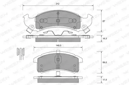 Комплект тормозных колодок, дисковый тормоз WEEN купить