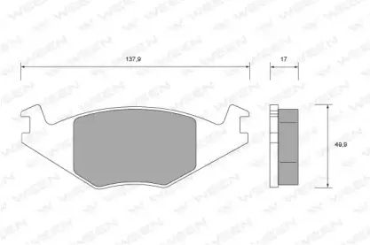 Комплект тормозных колодок, дисковый тормоз WEEN купить