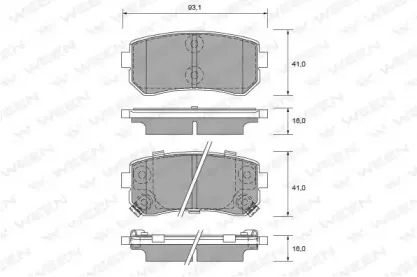 Комплект тормозных колодок, дисковый тормоз WEEN купить