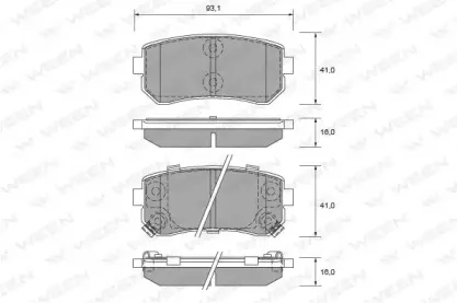 Комплект тормозных колодок, дисковый тормоз WEEN купить