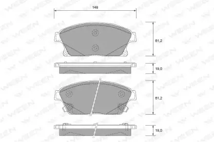 Комплект тормозных колодок, дисковый тормоз WEEN купить
