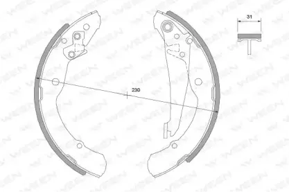 Комплект тормозных колодок WEEN купить