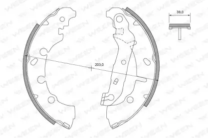 Комплект тормозных колодок WEEN купить