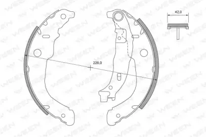 Комплект тормозных колодок WEEN купить