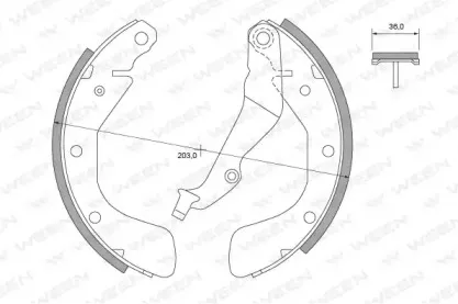 Комплект тормозных колодок WEEN купить