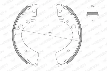 Комплект тормозных колодок WEEN купить