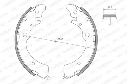Комплект тормозных колодок WEEN купить