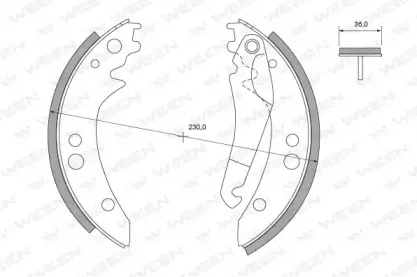 Комплект тормозных колодок WEEN купить