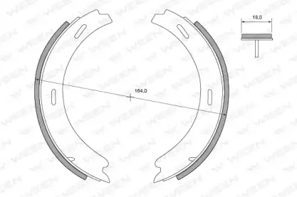 Комплект тормозных колодок, стояночная тормозная система WEEN купить