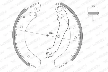 Комплект тормозных колодок WEEN купить
