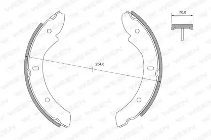 Комплект тормозных колодок, стояночная тормозная система WEEN купить