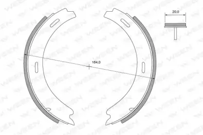 Комплект тормозных колодок, стояночная тормозная система WEEN купить