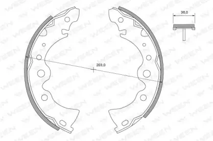 Комплект тормозных колодок WEEN купить
