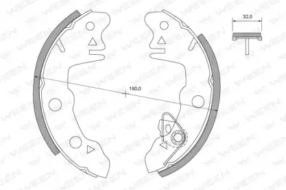 Комплект тормозных колодок WEEN купить
