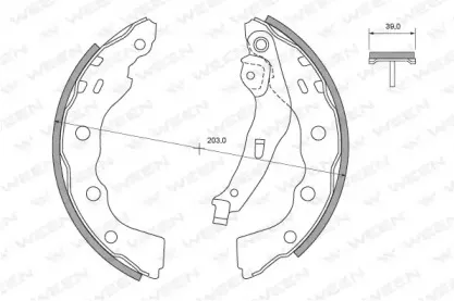 Комплект тормозных колодок WEEN купить