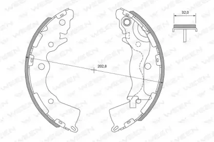 Комплект тормозных колодок WEEN купить
