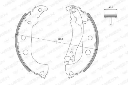 Комплект тормозных колодок WEEN купить