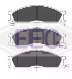 Комплект тормозных колодок, дисковый тормоз EEC купить