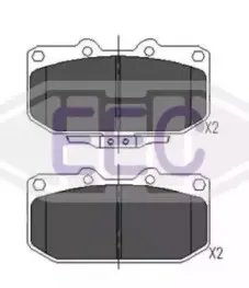 Комплект тормозных колодок, дисковый тормоз EEC купить