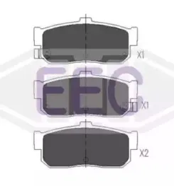 Комплект тормозных колодок, дисковый тормоз EEC купить