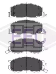 Комплект тормозных колодок, дисковый тормоз EEC купить