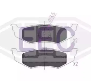 Комплект тормозных колодок, дисковый тормоз EEC купить