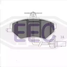 Комплект тормозных колодок, дисковый тормоз EEC купить