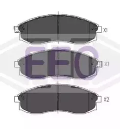 Комплект тормозных колодок, дисковый тормоз EEC купить