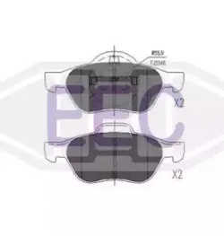 Комплект тормозных колодок, дисковый тормоз EEC купить