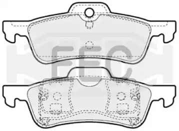 Комплект тормозных колодок, дисковый тормоз EEC купить