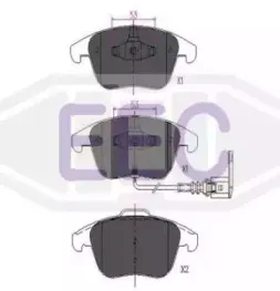 Комплект тормозных колодок, дисковый тормоз EEC купить