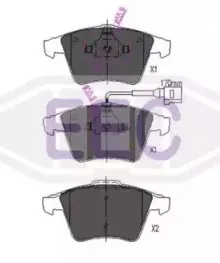 Комплект тормозных колодок, дисковый тормоз EEC купить