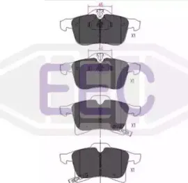 Комплект тормозных колодок, дисковый тормоз EEC купить