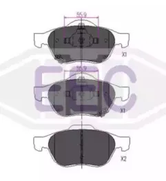 Комплект тормозных колодок, дисковый тормоз EEC купить