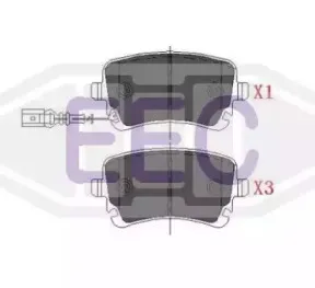 Комплект тормозных колодок, дисковый тормоз EEC купить