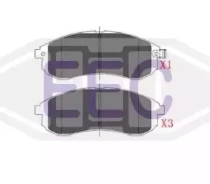 Комплект тормозных колодок, дисковый тормоз EEC купить