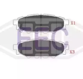 Комплект тормозных колодок, дисковый тормоз EEC купить
